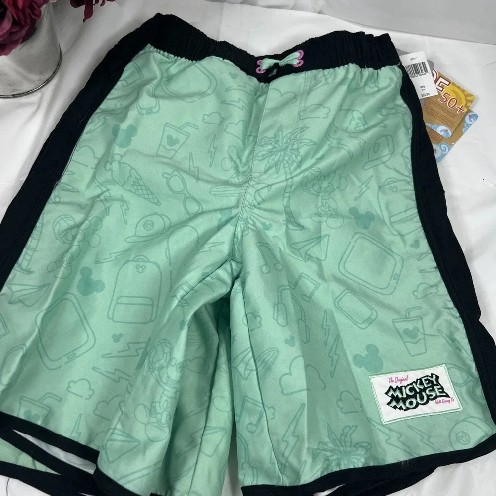 DISNEY Store Mickey Mouse Swim Trunks for Boys UPF 50+ NEW WITH TAG (Size‎ 9/10)
